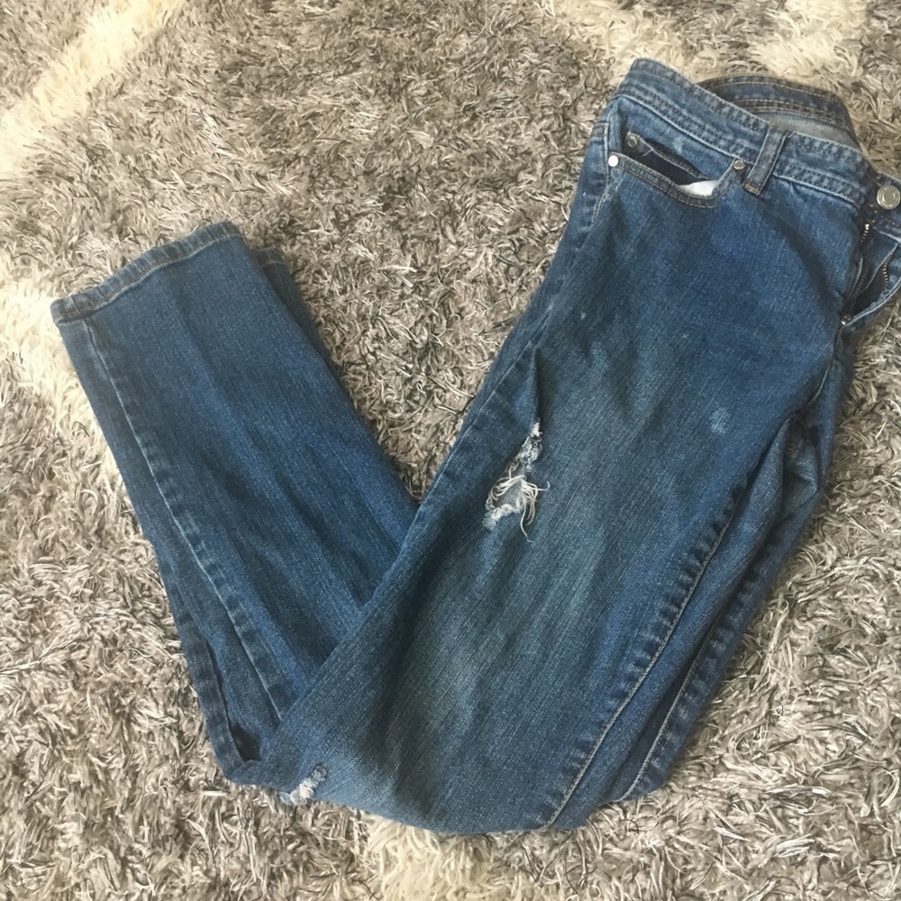 Michael Kors Straight Med wash Distressed Jeans 6
